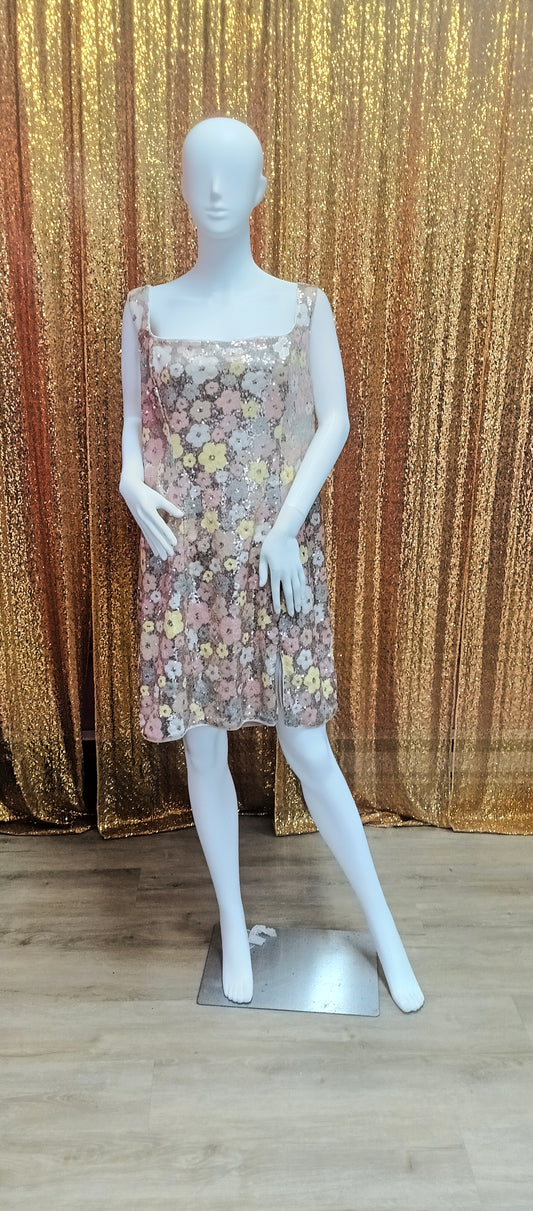 Plus size Multi pink sequin hoco