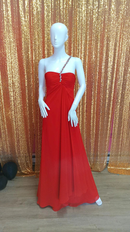 Studio 17 red sweetheart prom dress