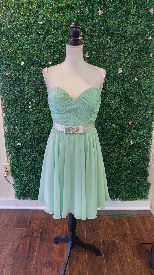 Pretty maids mint green fit and flare dress