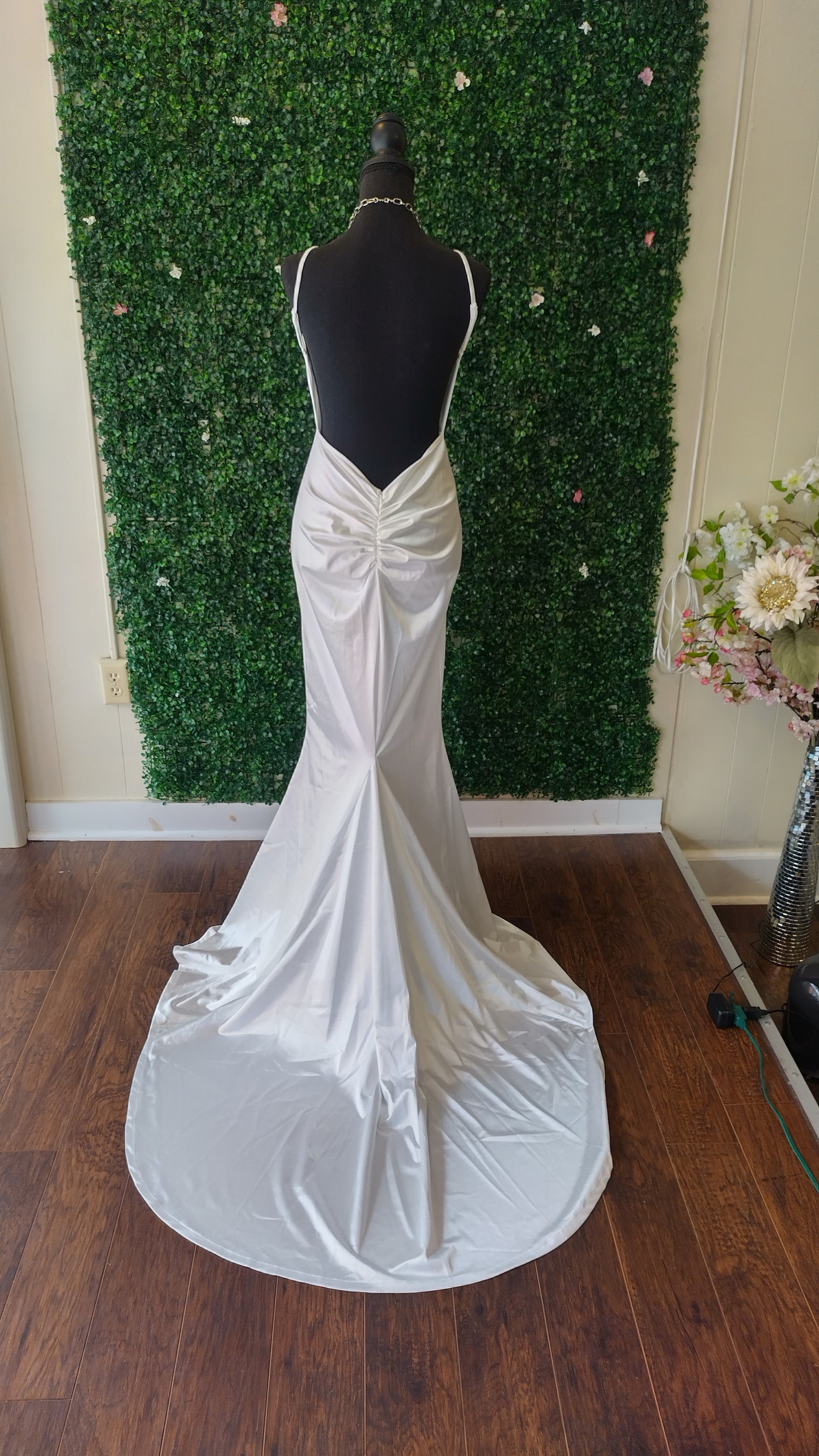 White Satin Couture Bridal Dress