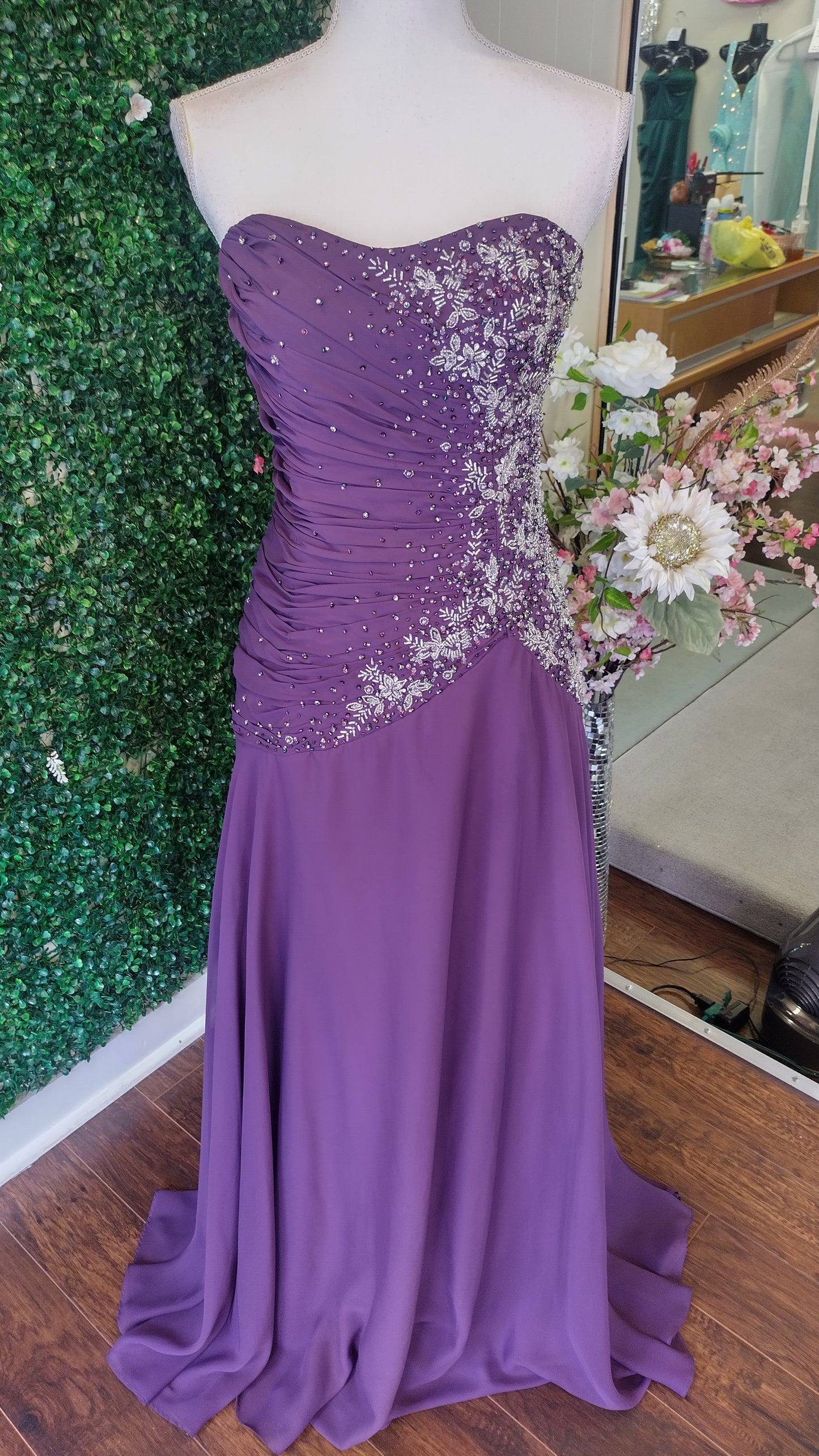 Caterina collection purple formal dress