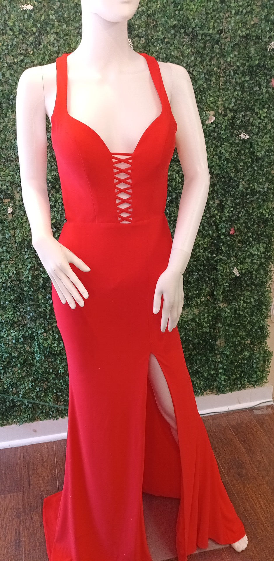 Clarisse Red bodycon formal dress