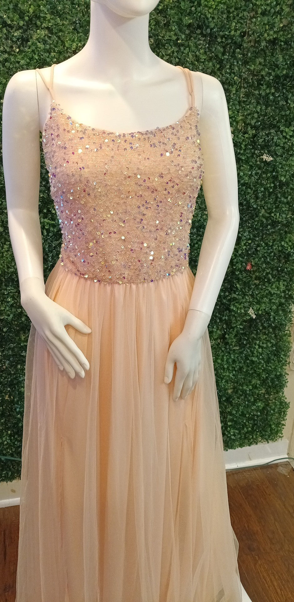 Baby Pink Chiffon Prom Dress