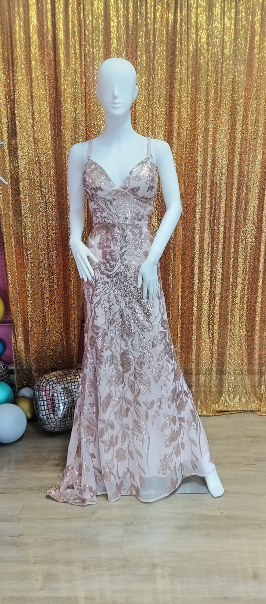 2025 Rose Gold Sequin Mermaid