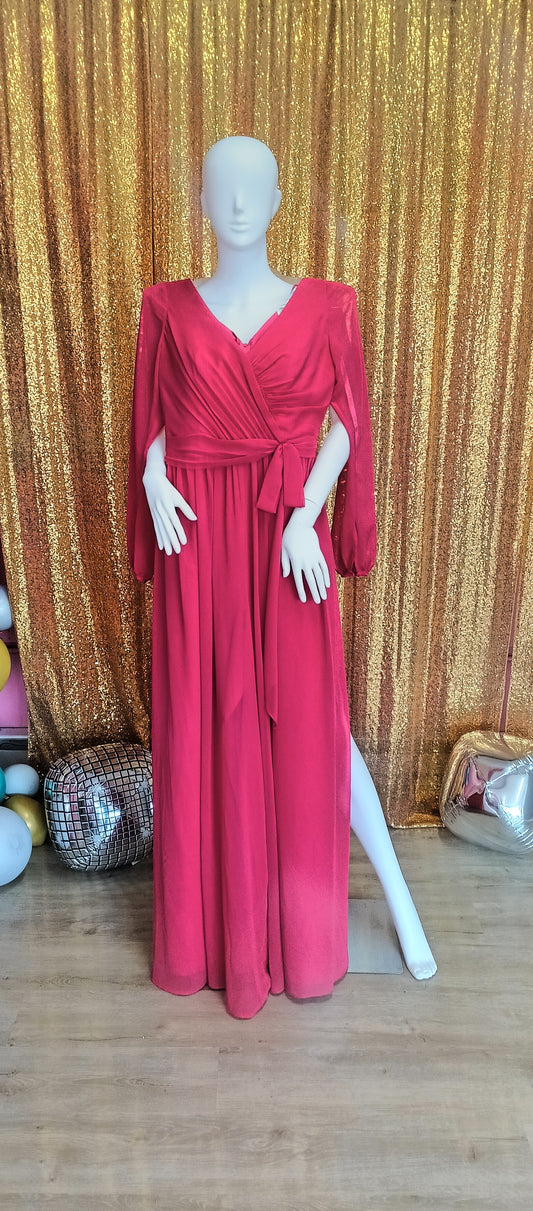 Alfred Angelo hot pink pants suit