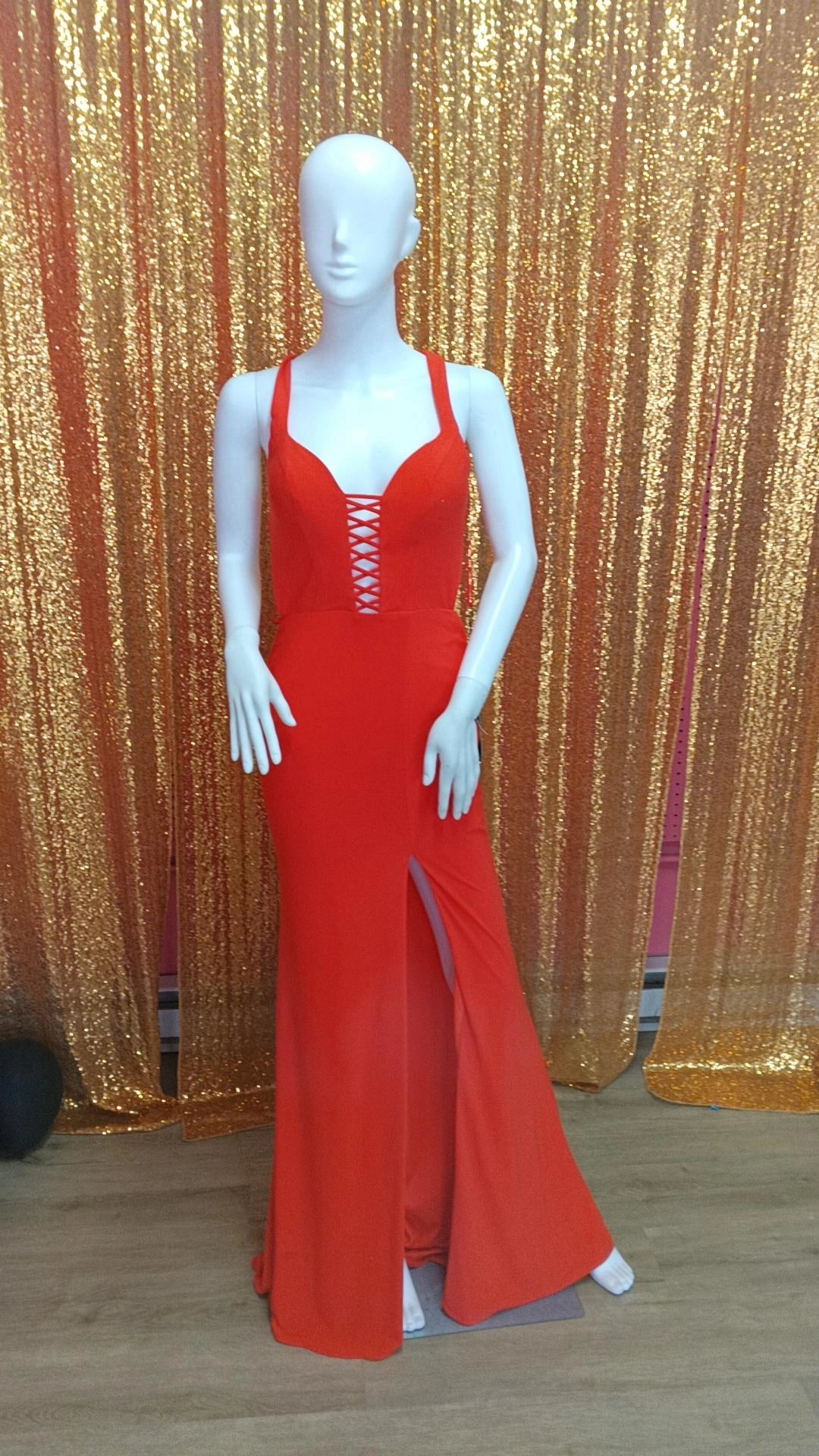 Clarisse Red bodycon formal dress