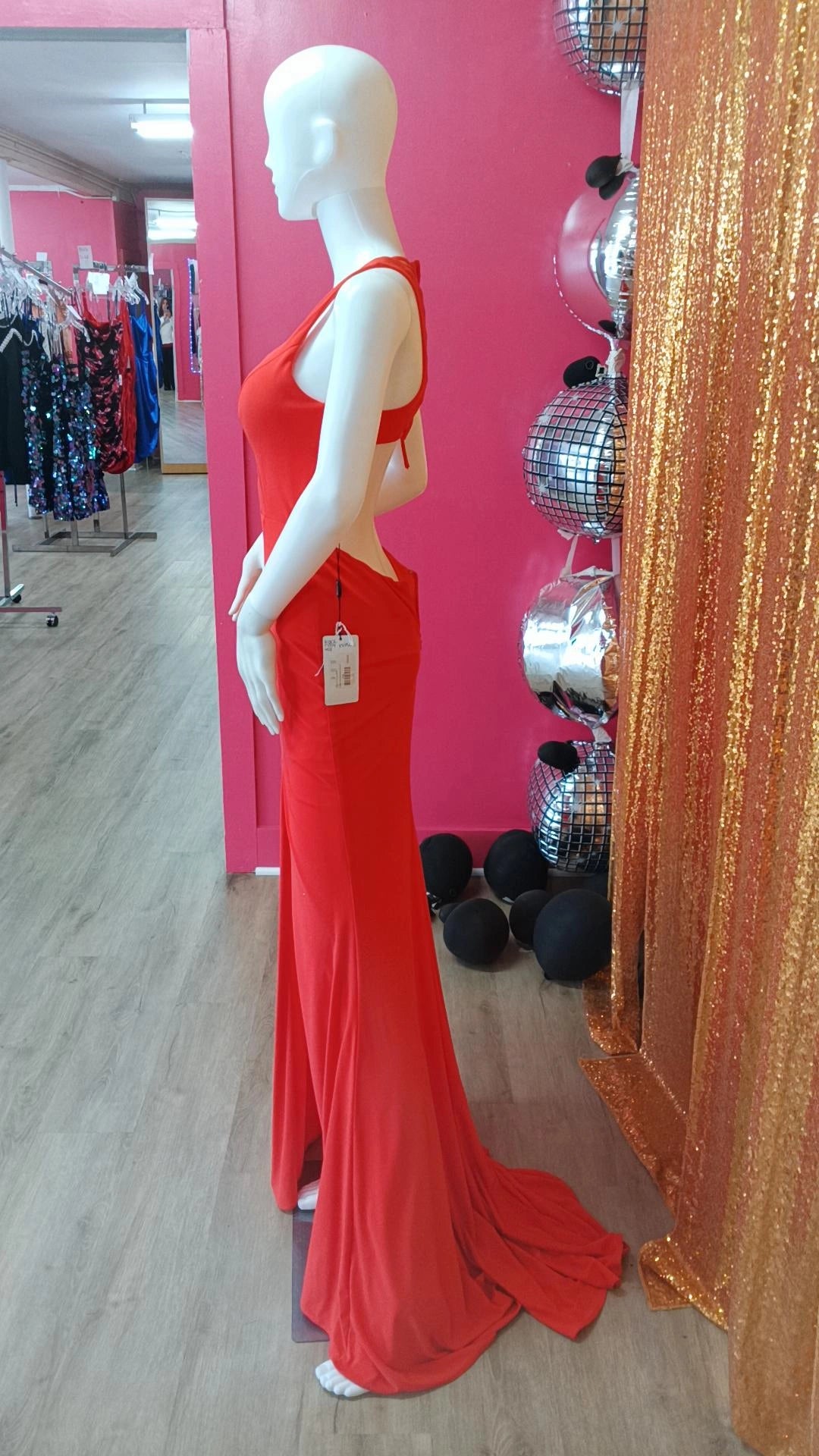 Clarisse Red bodycon formal dress